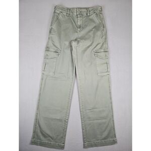 American Eagle Cargo Stretch Adjustable Waist Pants Green Women's 00‎ 27x31